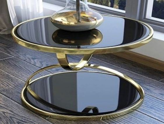 میز عسلی طلایی با طراحی زیبا