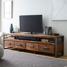 میز تلویزیون فلزی با پایه های فلزی و باکس چوب یا ام دی اف
