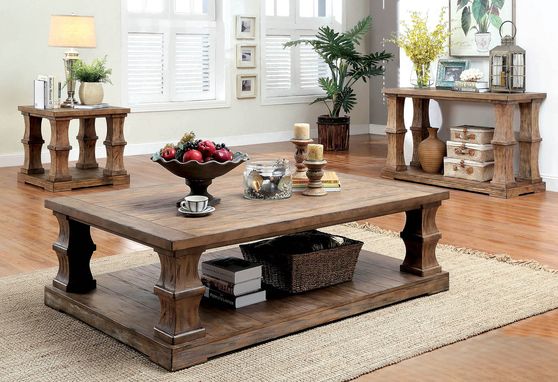 میز جلو مبلی با پایه های چوبی